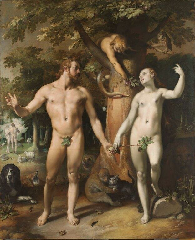 adameneva zondeval paradijs art artgallery ginvi ginviart rotterdamart Cornelis Cornelisz van Haarlem