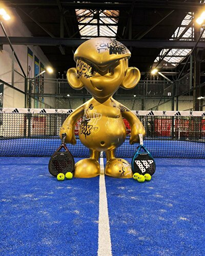 padelcity mylittlefriend graffitiart artstatue graffitiart padellen padel padelracket