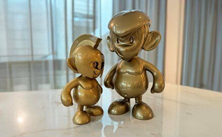 Veilingitems, Feyenoord Foundation, Gladiatoren aan de Maas, Binkie, gouden  beeldje, gladiator beeld, Celest, GINVI artgallery, goede doel, limited edition, schilderij kopen rotterdam