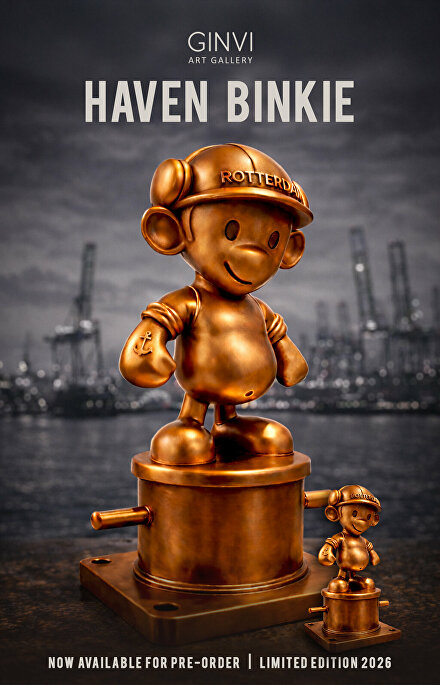 haven binkie, binkie, haven beeld, haven werker, haven kunst, koperen beeld, kunst op maat, ginvi, alexandrium