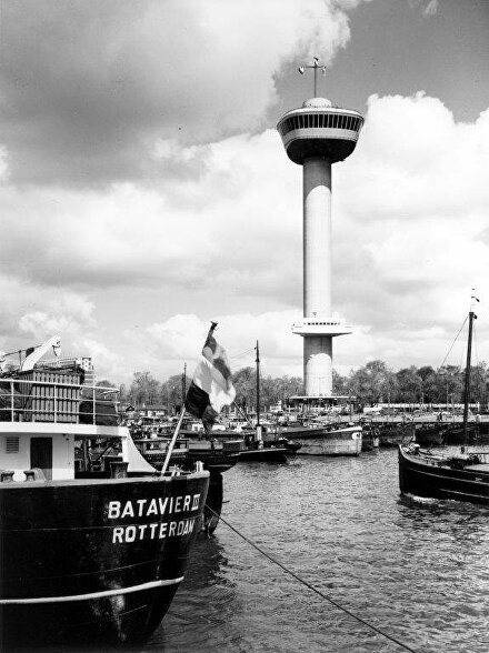 Euromast Rijkmonument Rotterdam euromastrotterdam spacetower HuigMaaskant havenrotterdam rotterdamhaven haven schiphistorichefoto fotoarchief rotterdam rotterdamart ginvi ginviart artgallery
