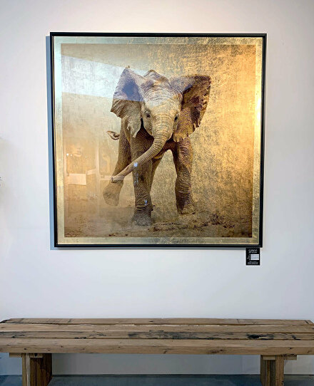 Elephantart structuurschilderij 3dschilderij rijk 3dkunstwerk 3dkunst 3dwallart  goudenolifant  dollarschilderij  Goldleaf Bladgoud Goudenkunstwerk Goudschilderij luxekunst handgemaakt limitededition