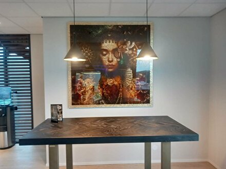 Ella Jade structuurschilderij 3dschilderij rijk 3dkunstwerk 3dkunst 3dwallart  dollarkunst kunstwerkdollar Paul&Paul Goldleaf Bladgoud Goudenkunstwerk Goudschilderij luxekunst handgemaakt limitededition