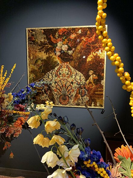 Camilla structuurschilderij 3dschilderij rijk 3dkunstwerk 3dkunst 3dwallart  dollarkunst kunstwerkdollar dollarschilderij  Goldleaf Bladgoud Goudenkunstwerk Goudschilderij luxekunst handgemaakt limitededition