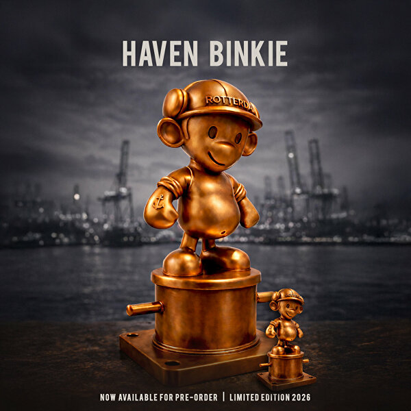 BINKIE, haven binkie, rotterdamse haven, havenbeeld, havenkunst