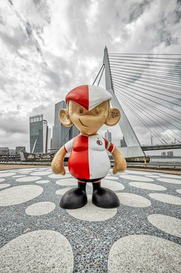 Binkie x Quilindschy Hartman Feyenoord, feyenoord kunst, ginvi, kunst op maat, rotterdam art, klaus lucas