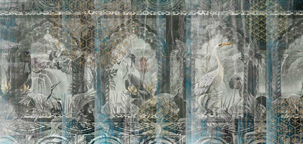 muurbehang naadloosbehang colorfulleaves naturewallpaper bladerenbehang tropicalwallpaper maatwerk kunstopmaat graffitiart custommadeart