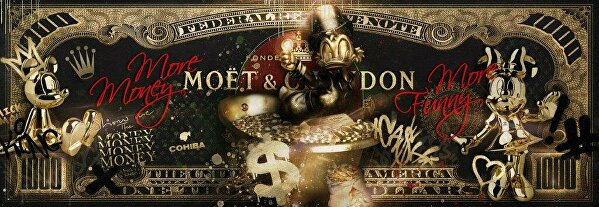 goldendollar dollarart goudendollar dagobertart dagobertduckartwork artgallery wanddollar dollarkunstwerk goudenkunstwerk goudrood
