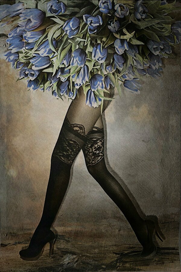 Tulpenkunst Delftsblauw Royalblue kunstwerk delftsbalauw delftsblauwschilderij tulpenschilderij delftsblauwkunstwerk