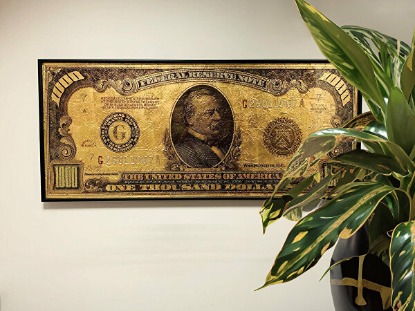 goudendollar dollarschilderij luxedollarkunstwerk 3dkunstwerk 3dkunst 3dwallart  dollarkunst kunstwerkdollar dollarschilderij  Goldleaf Bladgoud Goudenkunstwerk Goudschilderij luxekunst handgemaakt limitededition