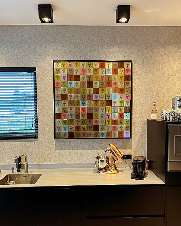 blokjeskunst 3dschilderij rijk 3dkunstwerk 3dkunst 3dwallart  luchtballonschilderij abstractgoud Goldleaf Bladgoud Goudenkunstwerk Goudschilderij luxekunst handgemaakt limitededition