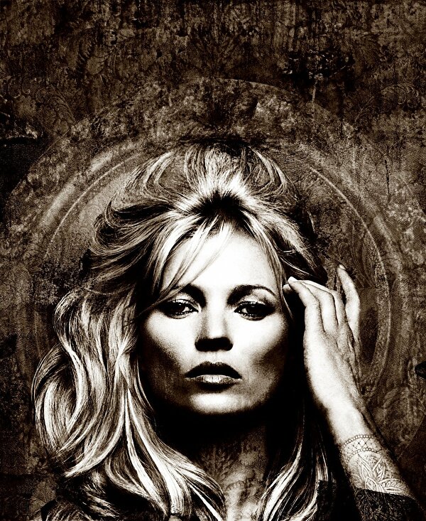 Bohemian Kate Moss, kate moss art, kate moss schilderij, kate moss behang, bohemian behang, bohemian art, bohoart, bohowallpaper