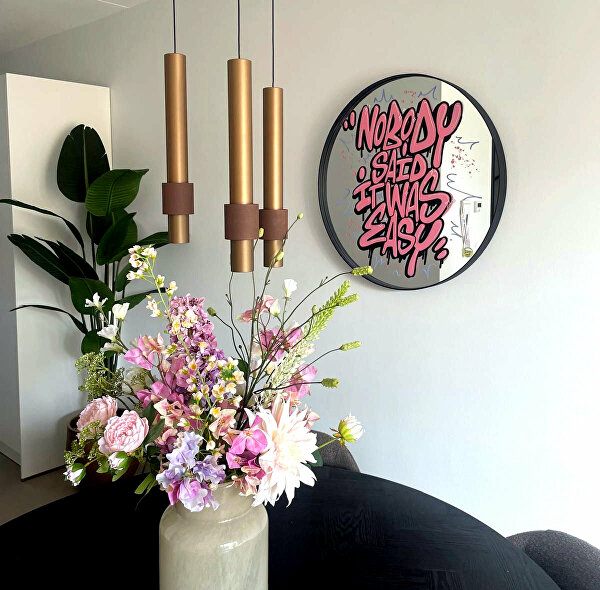 spiegel, morrorquote, spiegeltekst, graffitiquote, graffitiart, handgemaakt, custommade @ ginvi