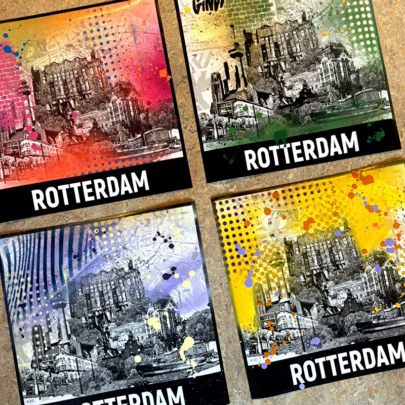 Rotterdam kunst, kleine kunstwerken, betaalbare kunst Rotterdam, GINVI Art Gallery, Rotterdam skyline art, De Kuip kunst, haven kunst, mini kunstwerk, custom made art, kunst cadeau, relatiegeschenk Rotterdam, city art, framed art, handmade artwork, Dutch design, urban art Rotterdam, affordable art, colorful art Rotterdam, modern art gift, unique Rotterdam art