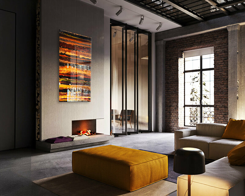 Aki, Herfst, abstract kunstwerk, rondkunstwerk, luxe kunstwerk, kunt op maat, epoxy rond schilderij, epoxy schilderij, abstract groot schilderij.