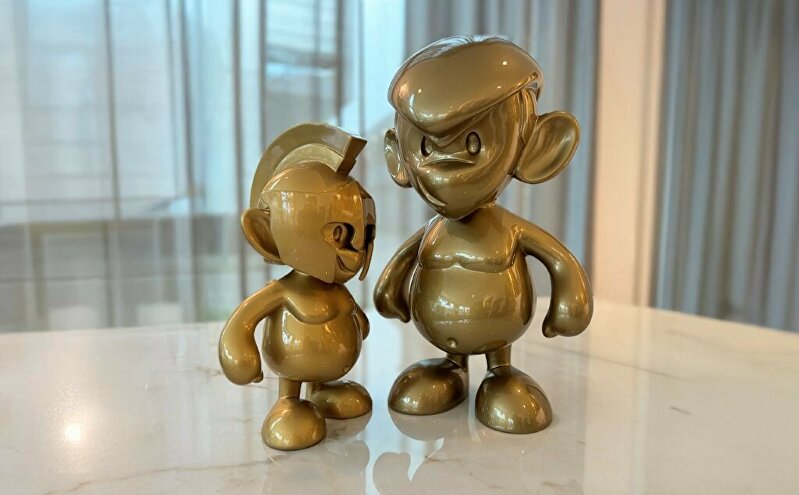 Veilingitems, Feyenoord Foundation, Gladiatoren aan de Maas, Binkie, gouden  beeldje, gladiator beeld, Celest, GINVI artgallery, goede doel, limited edition, schilderij kopen rotterdam