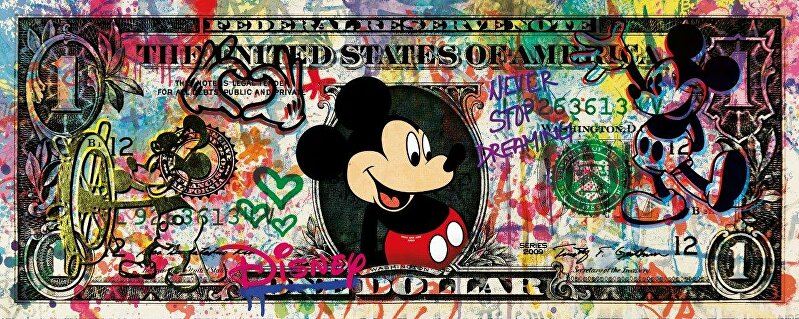 Mickey Mouse Mickeymouseart MickeymouseDollar dollarart popart modernart dollarwalldecoration mickeyart cartoonart contemporryart vansaar artgallery ginviartgallery rotterdamart