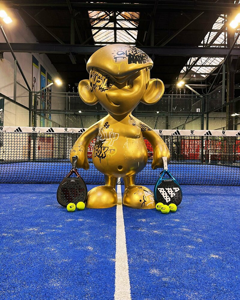 padelcity mylittlefriend graffitiart artstatue graffitiart padellen padel padelracket