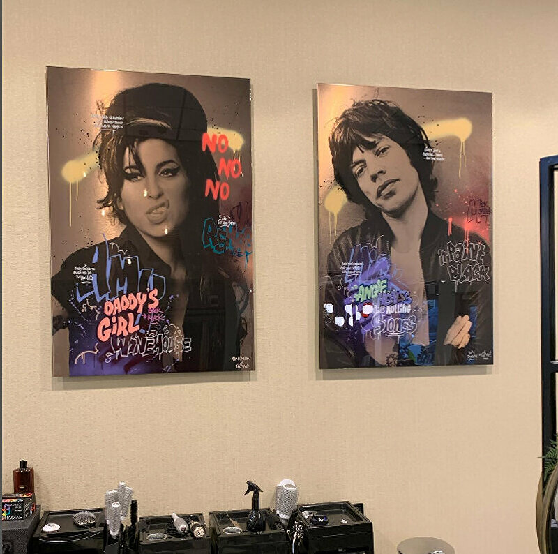 MCM hair, rotterdam, hillegersberg, mickjaggerschilderij, amywinehouseschilderij, graffitikunstwerk, graffitischilderij, luxekunstwerk, epoxykunst, epoxy schilderij