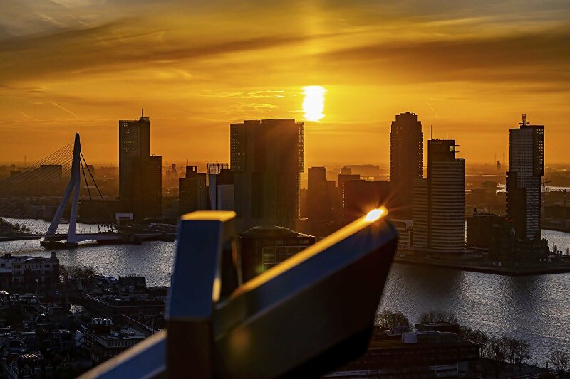 Skyline, Skylinerotterdam, Euromast, ondergaandezonvanafdeeuromast, euromastsunset, euromastvieuw, klauslucas, GINVI