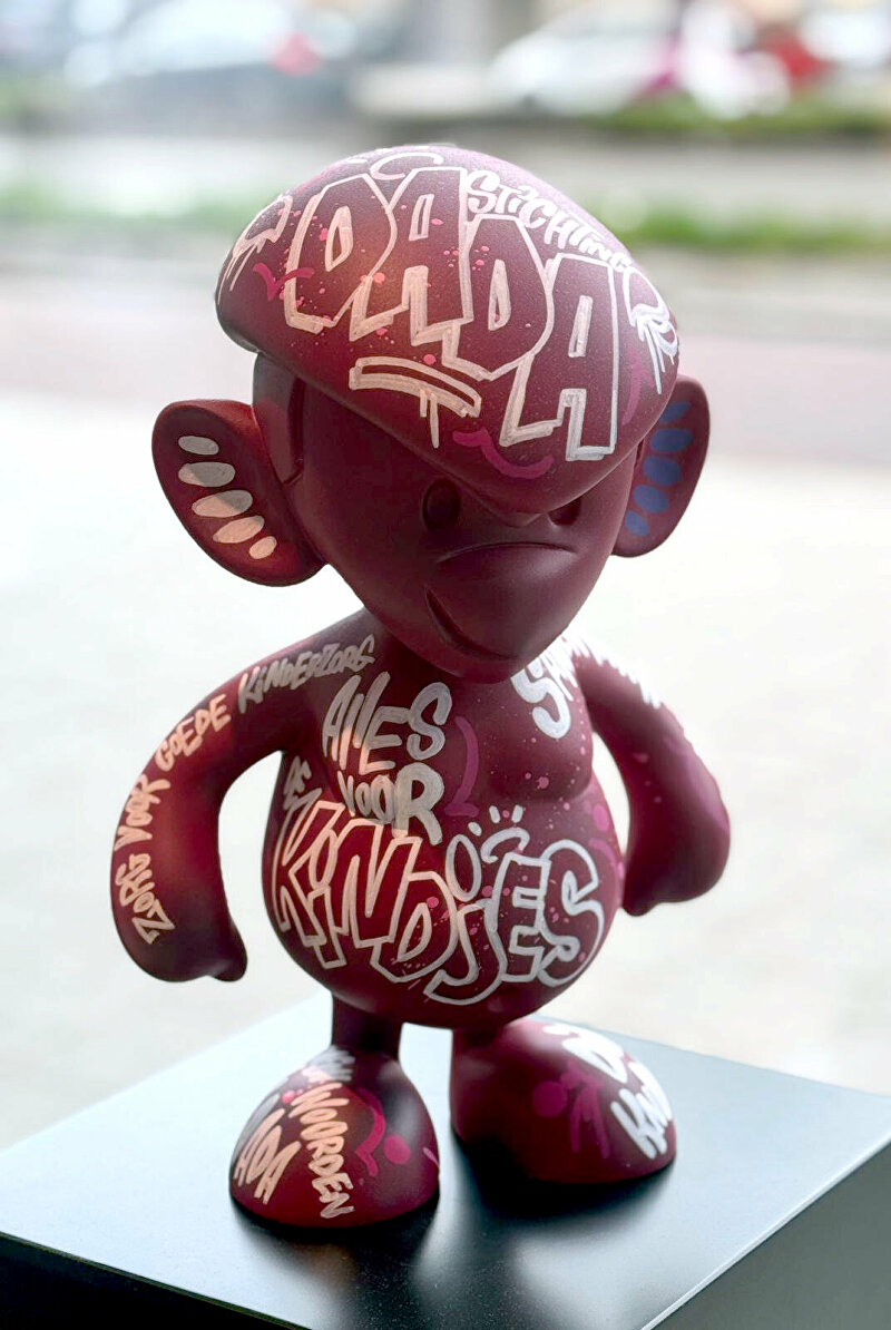 Binkie, stichting dada, goede doel, graffiti art, kunst op maat, veilingitem, luxecadeau, ginvi, artgallery, kunst rotterdam