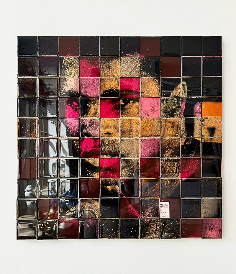 Muhammad Ali schilderij, moderne kunst bokser, portret Ali kunstwerk, luxe kunst met bladgoud, epoxy schilderij, mixed media sportkunst, kunstwerk Muhammad Ali, GINVI art, JJArt, Apien kunst, schilderij kopen Rotterdam, wanddecoratie Capelle aan den IJssel, kunst Alexandrium, exclusieve kunst Barendrecht, sportportret in kunst